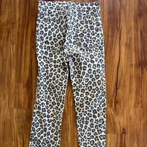 Amuse Society La Vida Beige Leopard Print High Rise Cropped Jeans